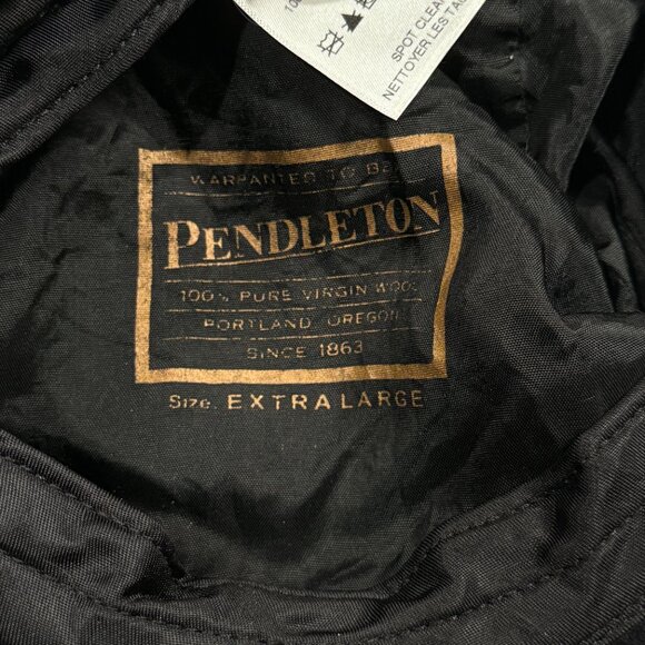 Pendleton Newsboy Flat Cap Hat Ear Covers Mens XL Black Wool Outdoor USA Made - Picture 3 of 8
